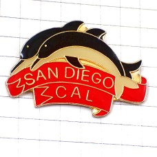 ピンバッジ・シャチ魚サンディエゴ/USAカリフォルニア州アメリカ米国 SANDIEGO CALIFORNIA 