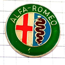 ピンバッジ・アルファロメオ蛇と十字ロゴ車エンブレム ALFA-ROMEO ITALIA ITALY