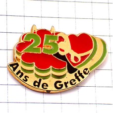 ピンバッジ・心臓移植手術２５周年ハート医療 HEART SURGEON GREFFE GRAFT