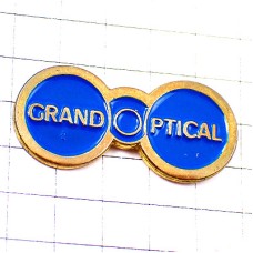 ピンバッジ・メガネ眼鏡ブルーレンズ青 GRAND-OPTICAL