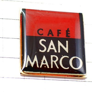 ピンバッジ・コーヒー豆サンマルコ珈琲 CAFE-SAN-MARCO ITALIA