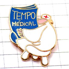 ピンバッジ・白衣のお医者さん医療の新聞 TEMPO-MEDICAL MEDECIN