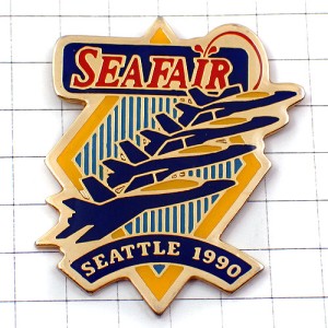 ピンバッジ・ブルーエンジェルス飛行機アメリカ SEAFAIR BLUE-ANGELS USA SEATLE