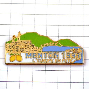 ピンバッジ・コートダジュール地中海マントン MENTON