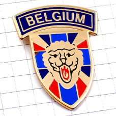 ピンバッジ・ベルギー紋章ライオンの頭 BELGIUM