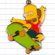 キーホルダー・シンプソンズ一家のバート男の子スケボースケートボード THE-SIMPSONS