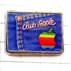 ピンバッジ・アップル虹色林檎マッキントッシュコンピュータ機ジーンズのポケット APPLE COMPUTER CLUB-APPLE