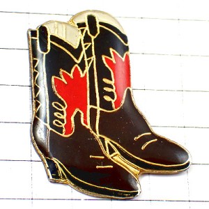 ピンバッジ・ウエスタンブーツ長靴カウボーイ BOOTS COWBOY SANTIAG