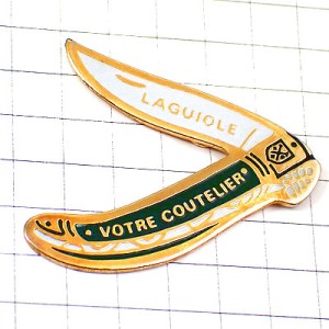 ピンバッジ・ラギオールのナイフ一本 LAGUIOLE FRANCE