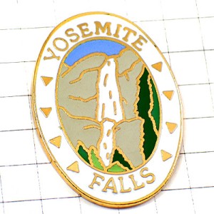 ピンバッジ・ヨセミテ国立公園ブライダルベール滝アメリカ/USA米国カリフォルニア州 YOSEMITE-FALLS NATIONAL-PARK