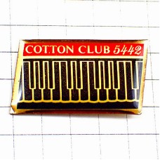 ピンバッジ・コットンクラブ音楽ピアノ鍵盤 COTTON-CLUB JAZZ