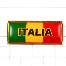 ピンバッジ・イタリアの国旗グリーン白赤３色 ITALIA FLAG ITALY