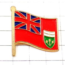 ピンバッジ・オンタリオ州旗カナダUKユニオンジャック英国国旗付き ONTARIO FLAG CANADA