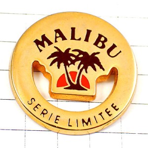 ピンバッジ・マリブやしの木お酒 MALIBU