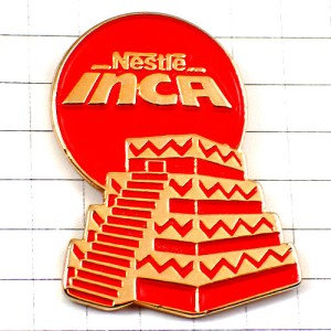 ピンバッジ・インカ文明ピラミッド遺跡コーヒー珈琲 NESTLE INCA