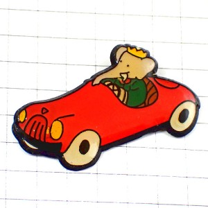 ピンバッジ・象ぞうのババール赤い車 BABAR