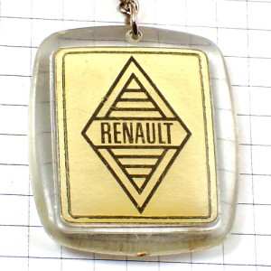 キーホルダー・ルノー車ロゴ菱形エンブレム金色ゴールド RENAULT FRANCE