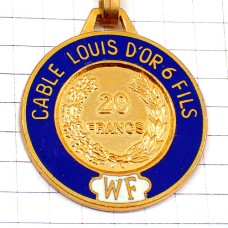 キーホルダー・２０フラン金貨ゴールド金色 WF CABLE-LOUIS-D-OR FRANCE