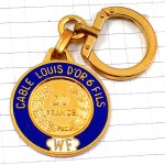 キーホルダー・２０フラン金貨ゴールド金色 WF CABLE-LOUIS-D-OR FRANCE