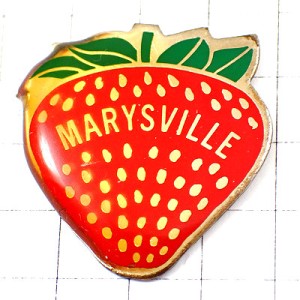 ピンバッジ・メアリーズビルの真っ赤なイチゴ苺オハイオ州アメリカ/USA MARYSVILLE STRAWBERRY