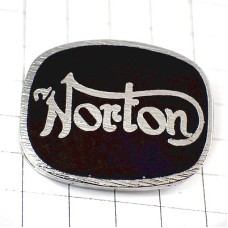 ブローチ・黒ノートン二輪イギリスのバイク英国UKオートバイ NORTON ENGLAND