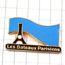 ピンバッジ・エッフェル塔セーヌ川パリ遊覧船 EIFFEL BATEAUX-PARISIENS SEINE PARIS FRANCE