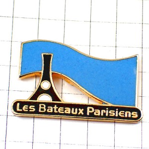 ピンバッジ・エッフェル塔セーヌ川パリ遊覧船 EIFFEL BATEAUX-PARISIENS SEINE PARIS FRANCE