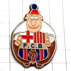 ピンバッジ・FCバルセロナ紋章サッカー球バルサ道化師 FCB BARCA FC-BARCELONA SPAIN BARCELONA