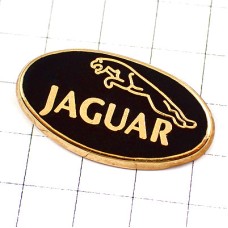 ピンバッジ・ジャガー車エンブレム黒いロゴ豹 JAGUAR ENGLAND