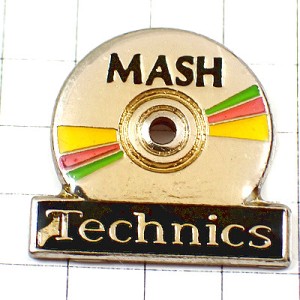 ピンバッジ・マッシュＣＤディスク音楽テクニック TECHNICS CD MASH