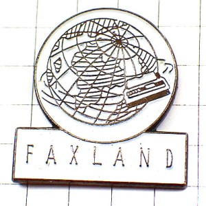 ピンバッジ・ファックスと地球 FAXLAND FAX