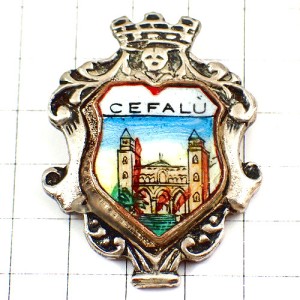 ピンバッジ・チェファルーカテドラル大聖堂シシリア島イタリア紋章 CEFALU SICILIA ITALIA ITALY