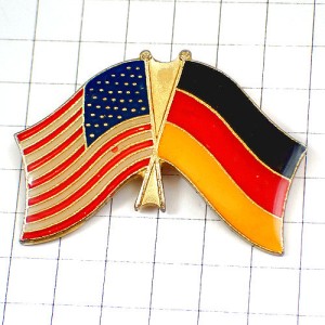 ピンバッジ・アメリカ/USA星条旗ドイツ国旗 FLAG USA GERMANY DEUTSCHLAND