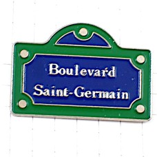 ピンバッジ・サンジェルマンデプレ大通り住所表記パリ第６区 BOULEVARD-SAINT-GERMAIN ST-GERMAIN-DES-PRES PARIS FRANCE