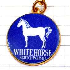 キーホルダー・白い馬ホワイトホース酒スコッチウイスキー WHITE-HORSE SCOTCH WHISKY SCOTLAND