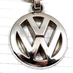 キーホルダー・フォルクスワーゲンVWエンブレム銀色ロゴ車シルバー VW VOLKSWAGEN GERMANY