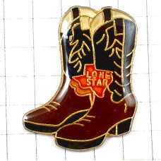 ピンバッジ・ウエスタンブーツ長靴テキサス州アメリカ/USA米国 LONE-STAR BOOTS ROCK&ROLL SANTIAG COWBOY BIKER