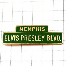 ピンバッジ・エルビスプレスリー通りミュージック音楽メンフィス/USAアメリカ米国 ELVIS-PRESLEY MEMPHIS USA