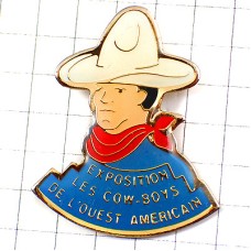 ピンバッジ・カウボーイ西部のアメリカ人/USA米国人 COWBOY USA AMERICAN