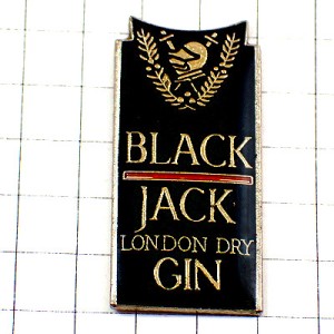 ピンバッジ・ロンドン酒ドライジン英国ブラックジャック BLACK-JACK LONDON ENGLAND GIN