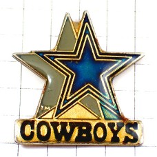 ピンバッジ・ダラスカウボーイズ青い星アメフトUSAアメリカンフットボールNFL DALLAS COWBOYS