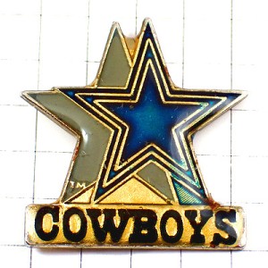 ピンバッジ・ダラスカウボーイズ青い星アメフトUSAアメリカンフットボールNFL DALLAS COWBOYS