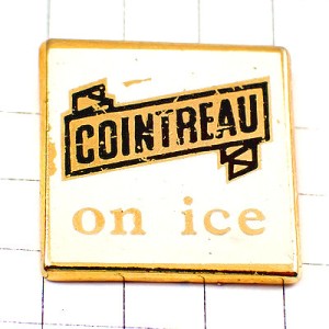 ピンバッジ・コアントロー酒グラス氷入り COINTREAU FRANCE