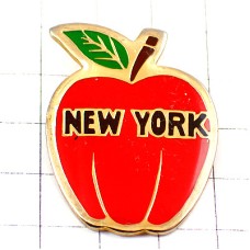 ピンバッジ・ニューヨーク街ビッグアップル林檎りんごアメリカ/USA米国 APPLE NEW-YORK