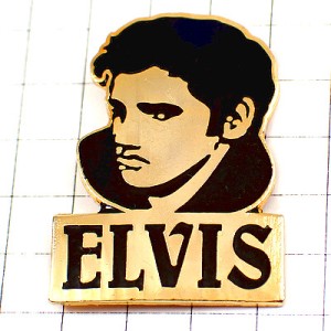 ピンバッジ・エルビスプレスリー歌手メンフィス肖像 ELVIS-PRESLEY THE-KING