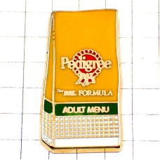 ピンバッジ・ぺディグリー黄色い餌の袋ペット動物 PEDIGREE-PAL