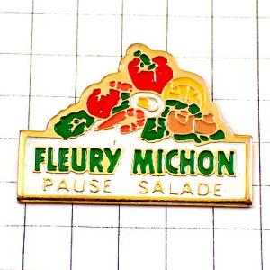 ピンバッジ・野菜や肉エビ魚レモン茸 FLEURY-MICHON FRANCE