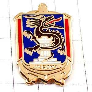 ピンバッジ・ドラゴン黒い竜龍イカリ錨フランス第41海軍砲兵連隊軍 41E REGIMENT-D-ARTILLERIE-DE-MARINE FRANCE