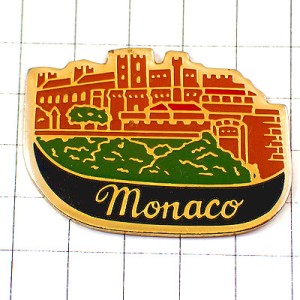 ピンバッジ・モナコ公国お城の風景 MONACO