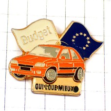 ピンバッジ・レンタカー車バジェット社 BUDGET RENT-A-CAR EUROPE FLAG